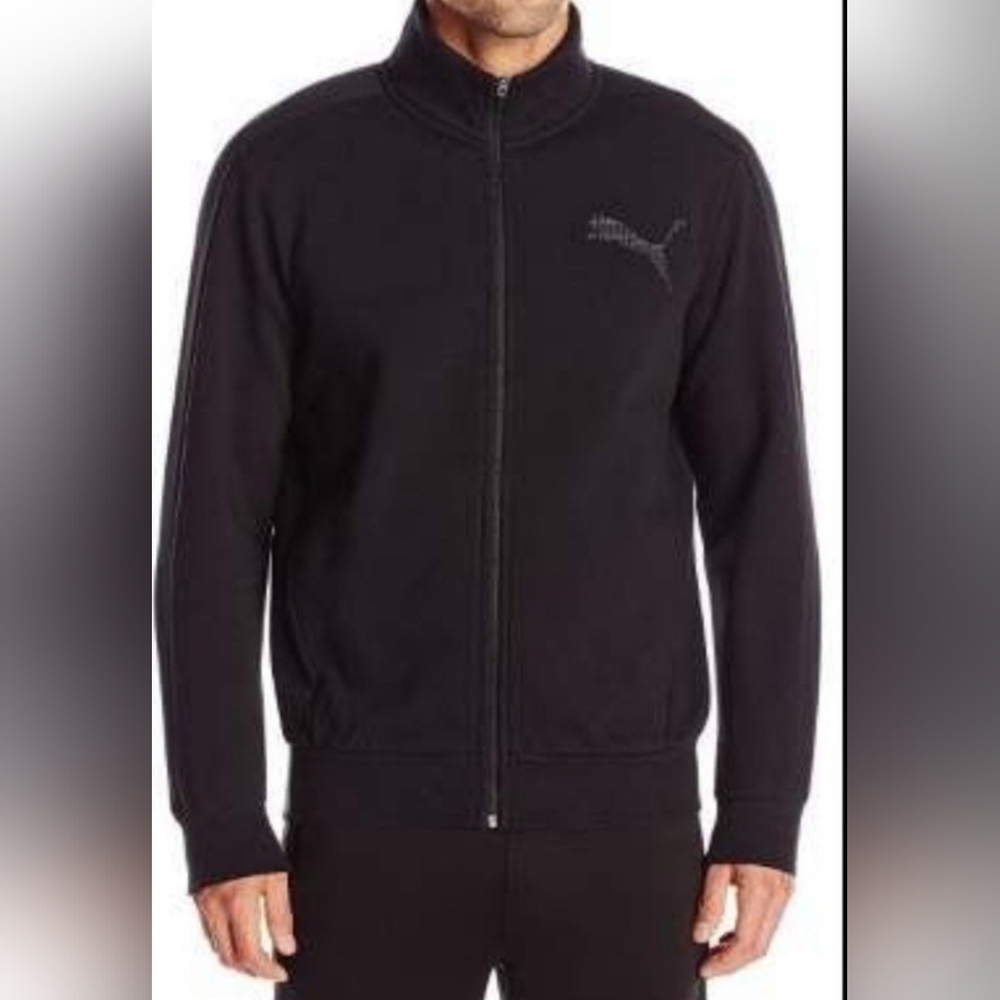 Puma Men's Black Zip-Up Track Jacket - Size XL